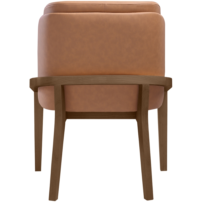 Meridian Furniture Navo Cognac Vegan Leather Upholstered Dining Chair