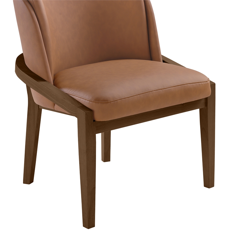 Meridian Furniture Navo Cognac Vegan Leather Upholstered Dining Chair