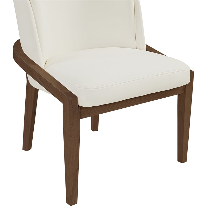 Meridian Furniture Navo Cream Vegan Leather Upholstered Dining Chair