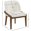 Meridian Furniture Navo Cream Vegan Leather Upholstered Dining Chair