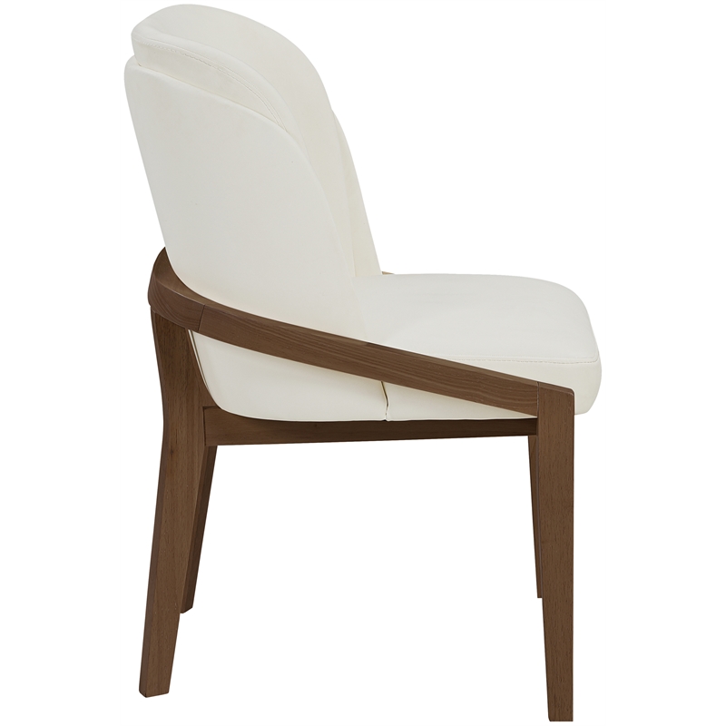 Meridian Furniture Navo Cream Vegan Leather Upholstered Dining Chair