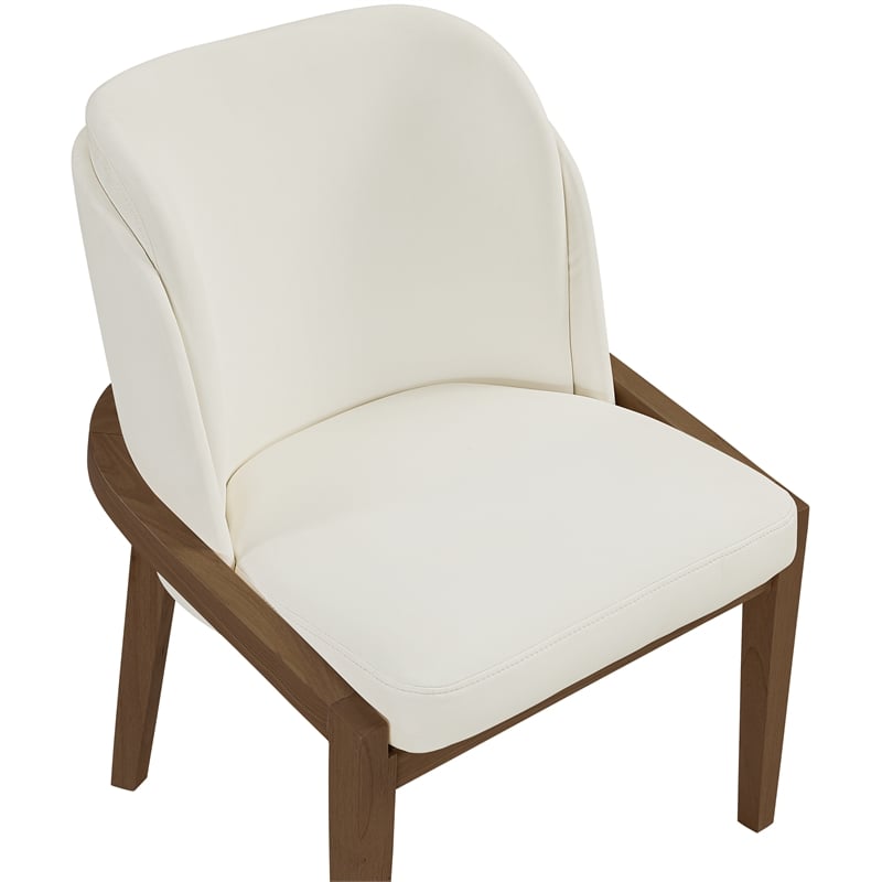 Meridian Furniture Navo Cream Vegan Leather Upholstered Dining Chair