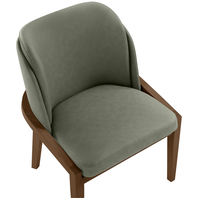 Meridian Furniture Navo Green Vegan Leather Upholstered Dining Chair