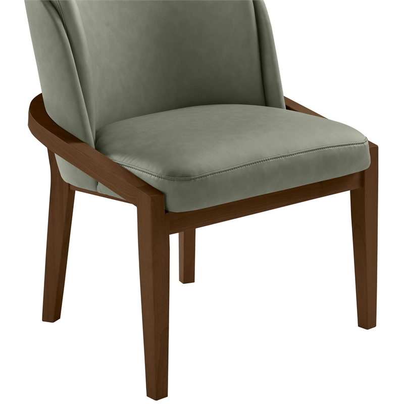 Meridian Furniture Navo Green Vegan Leather Upholstered Dining Chair