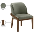 Meridian Furniture Navo Green Vegan Leather Upholstered Dining Chair