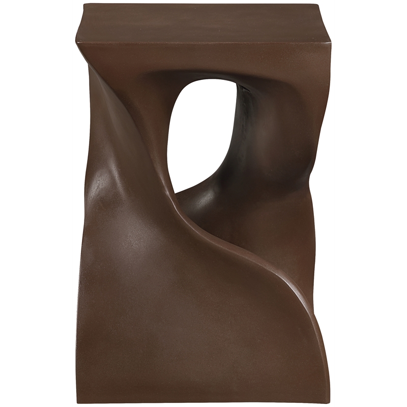 Meridian Furniture Jula Brown Indoor/Outdoor Concrete End Table