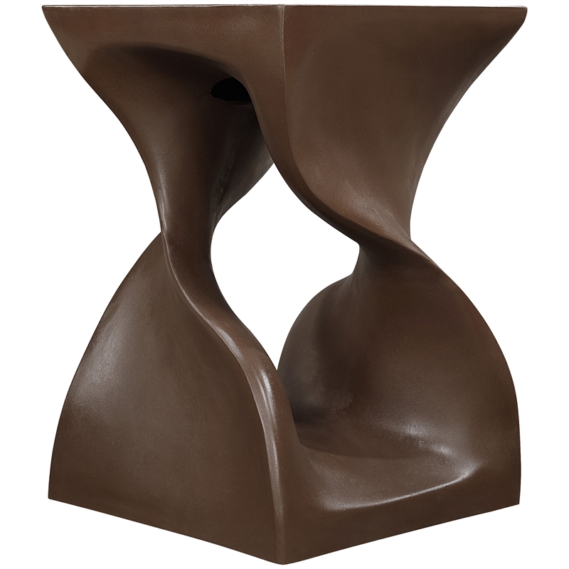 Meridian Furniture Jula Brown Indoor/Outdoor Concrete End Table