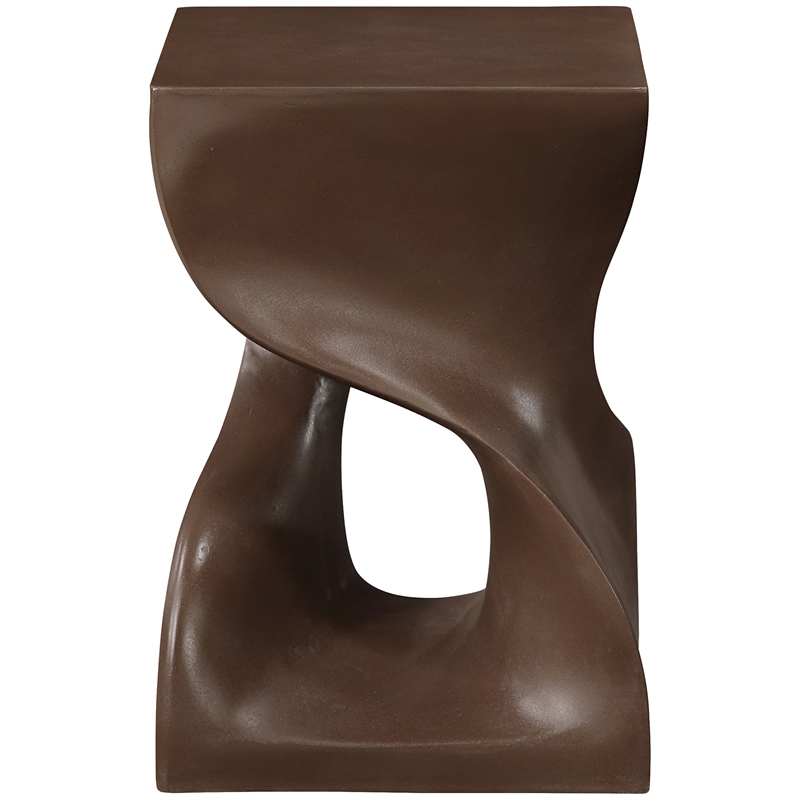 Meridian Furniture Jula Brown Indoor/Outdoor Concrete End Table