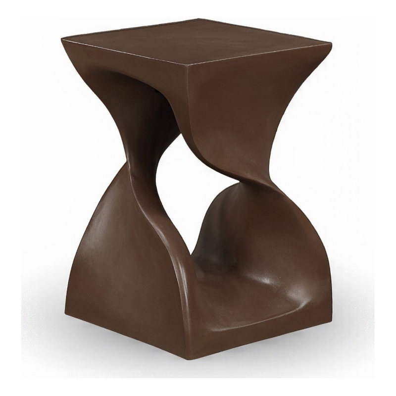 Meridian Furniture Jula Brown Indoor/Outdoor Concrete End Table