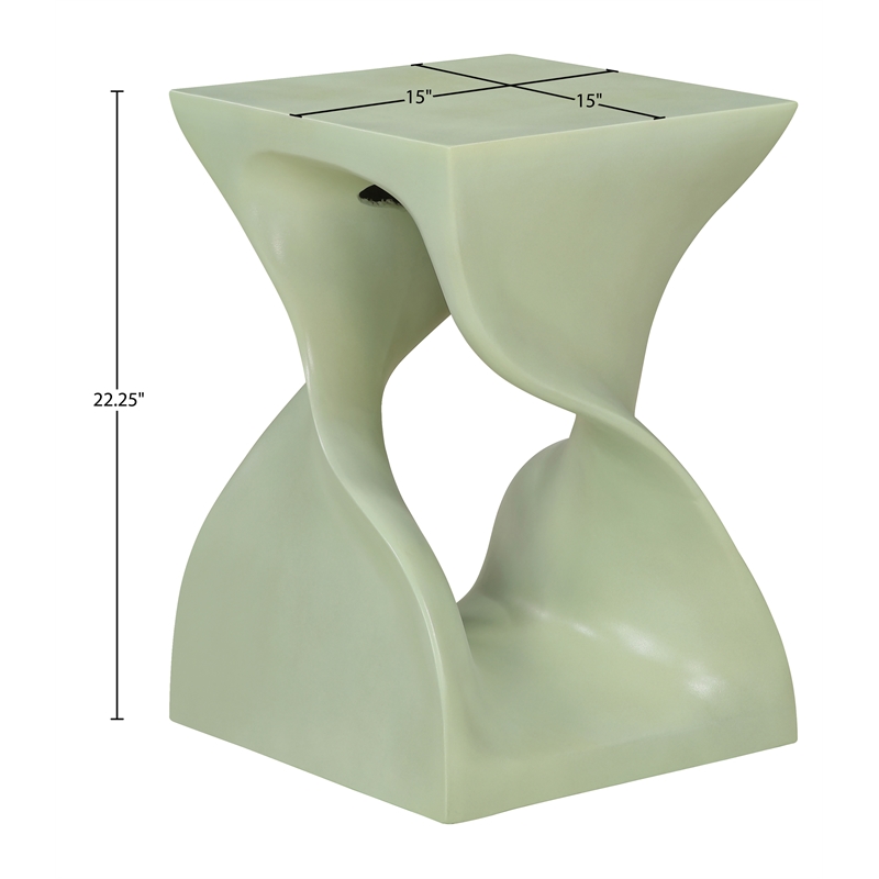 Meridian Furniture Jula Green Indoor/Outdoor Concrete End Table