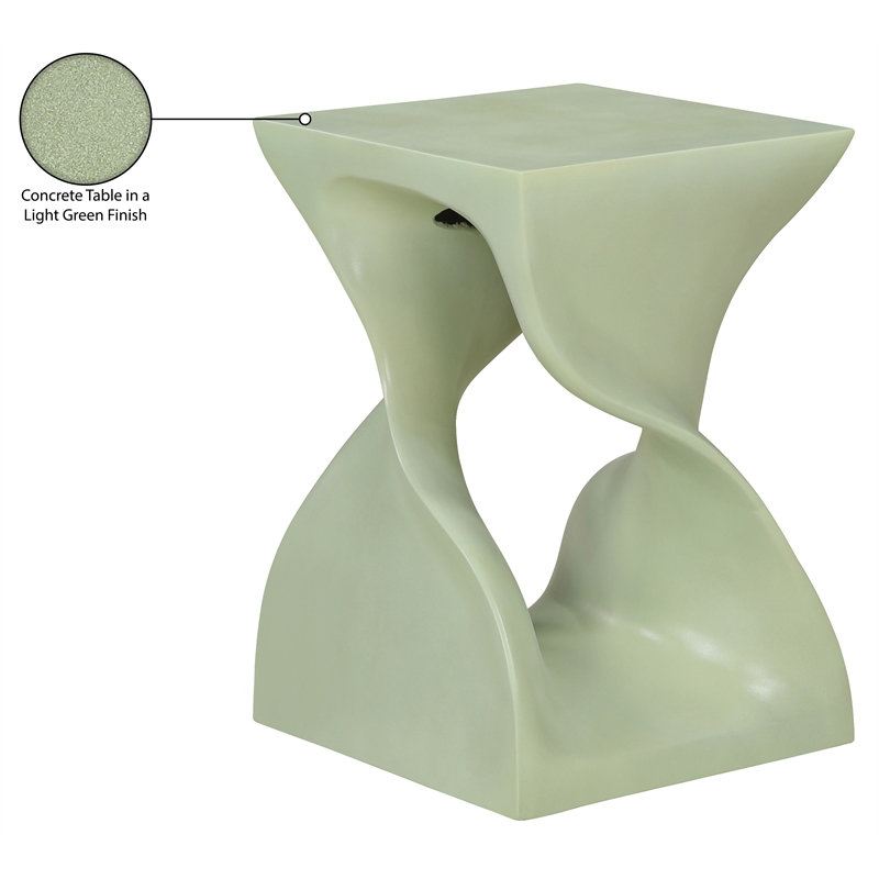 Meridian Furniture Jula Green Indoor/Outdoor Concrete End Table