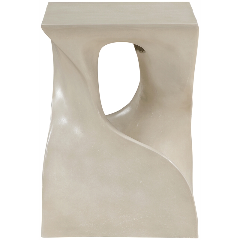 Meridian Furniture Jula Beige Indoor/Outdoor Concrete End Table