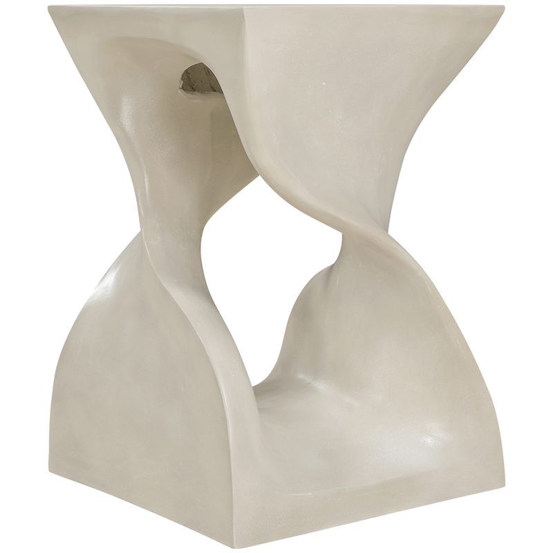 Meridian Furniture Jula Beige Indoor/Outdoor Concrete End Table