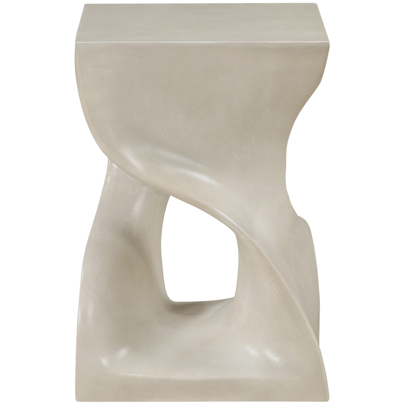 Meridian Furniture Jula Beige Indoor/Outdoor Concrete End Table
