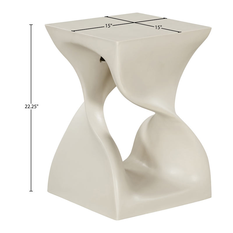 Meridian Furniture Jula Taupe Indoor/Outdoor Concrete End Table