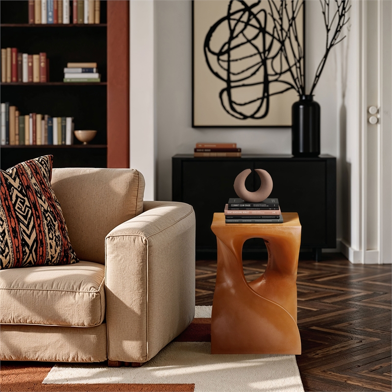 Meridian Furniture Jula Terracotta Indoor/Outdoor Concrete End Table