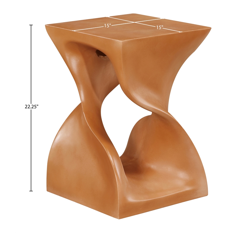 Meridian Furniture Jula Terracotta Indoor/Outdoor Concrete End Table