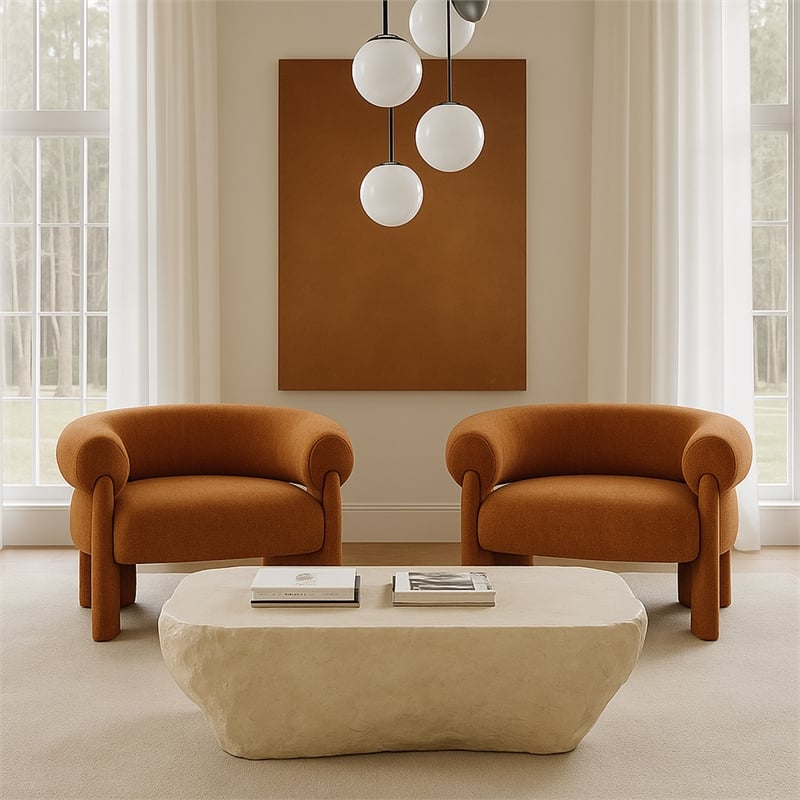 Meridian Furniture Rockford Beige Indoor/Outdoor Concrete Coffee Table