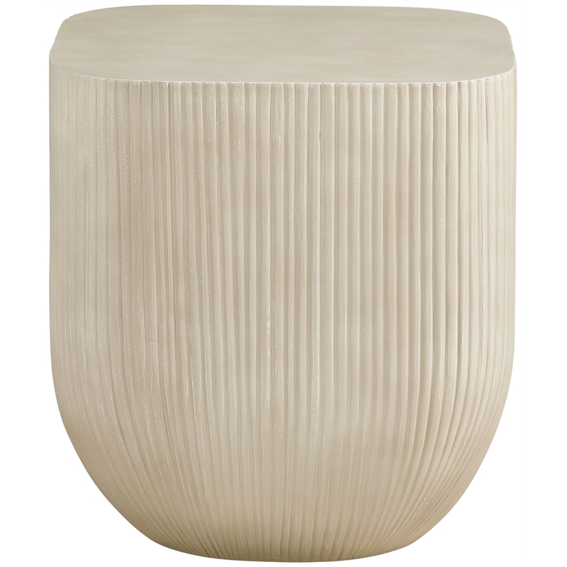 Meridian Furniture Sonara Beige Indoor/Outdoor Concrete End Table