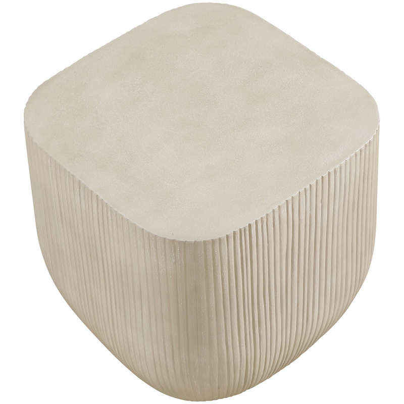 Meridian Furniture Sonara Beige Indoor/Outdoor Concrete End Table