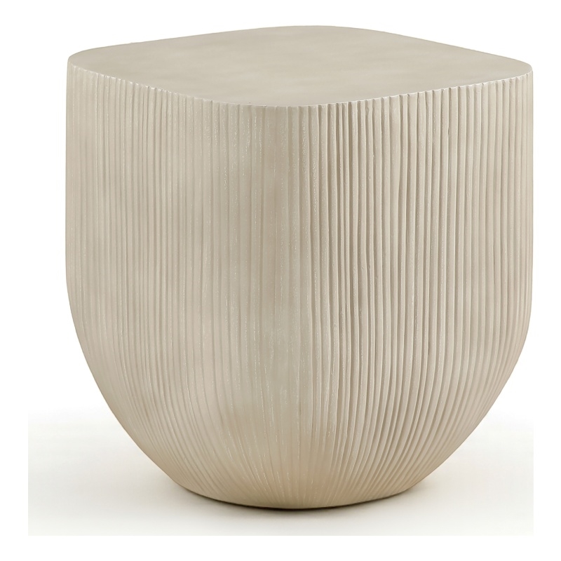 Meridian Furniture Sonara Beige Indoor/Outdoor Concrete End Table