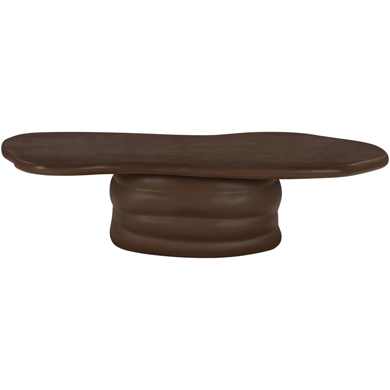 Meridian Furniture Branna Brown Indoor/Outdoor Concrete Coffee Table