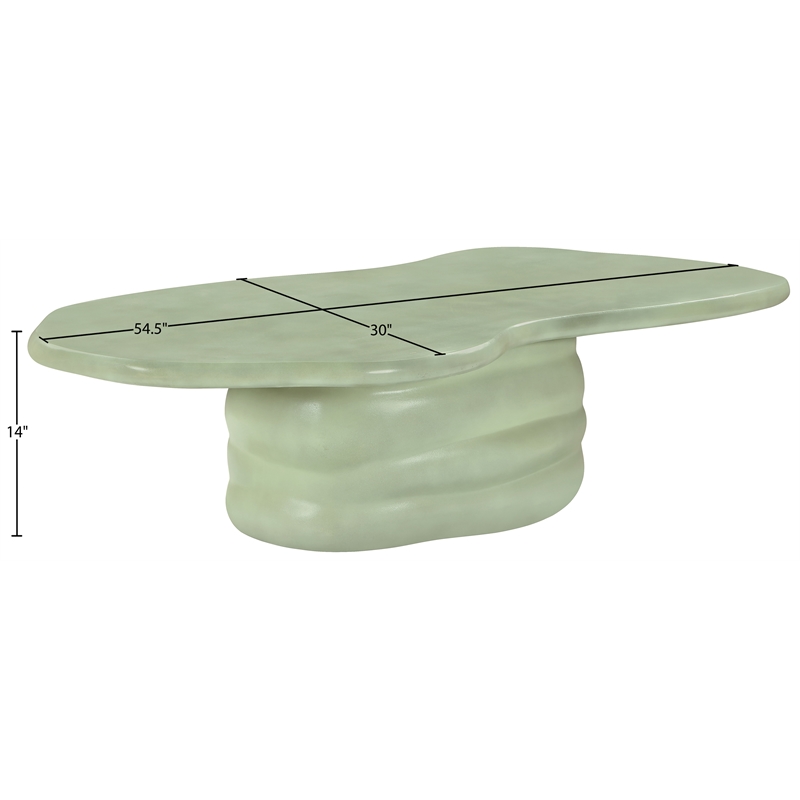 Meridian Furniture Branna Green Indoor/Outdoor Concrete Coffee Table