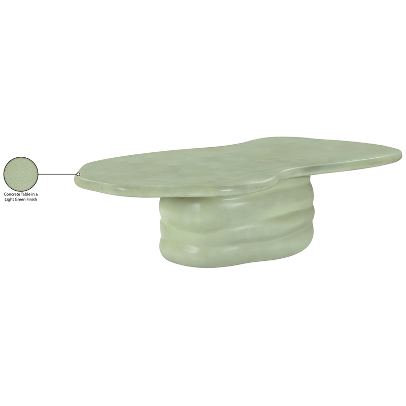 Meridian Furniture Branna Green Indoor/Outdoor Concrete Coffee Table