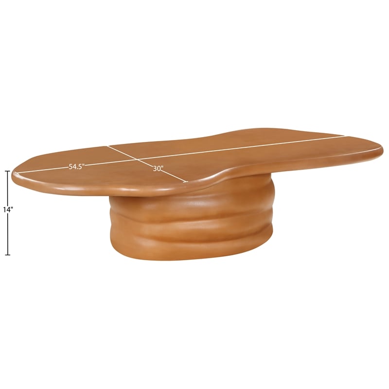 Meridian Furniture Branna Terracotta Indoor/Outdoor Concrete Coffee Table