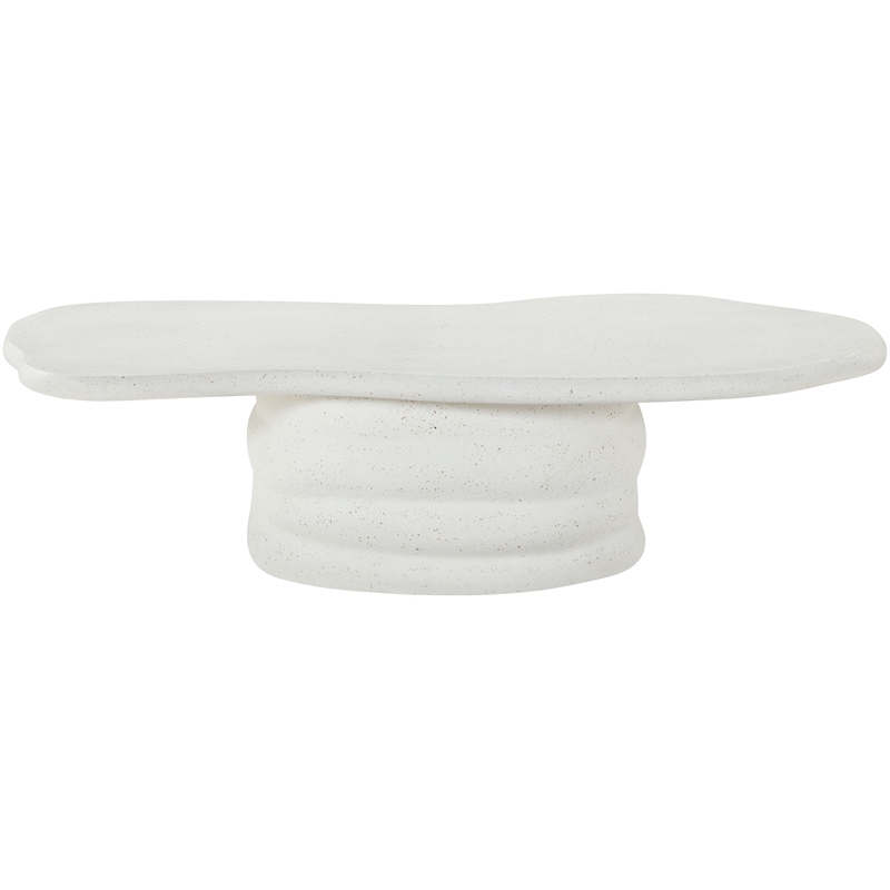 Meridian Furniture Branna Ivory Terrazzo Indoor/Outdoor Concrete Coffee Table