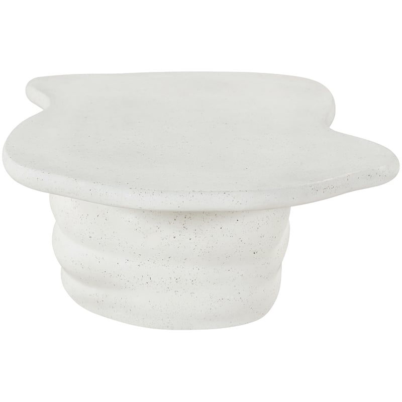 Meridian Furniture Branna Ivory Terrazzo Indoor/Outdoor Concrete Coffee Table