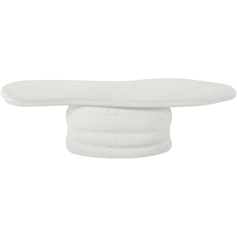 Meridian Furniture Branna Ivory Terrazzo Indoor/Outdoor Concrete Coffee Table