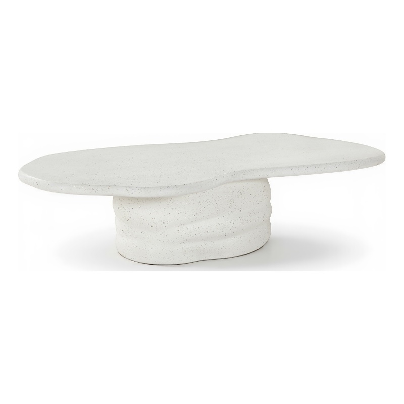 Meridian Furniture Branna Ivory Terrazzo Indoor/Outdoor Concrete Coffee Table