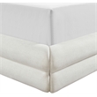 Meridian Furniture Chandra Cream Linen Textured Fabric Upholstered Full Bed