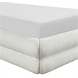 Meridian Furniture Chandra Cream Linen Textured Fabric Upholstered Twin Bed