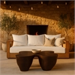 Meridian Furniture Fiore Brown Indoor/Outdoor Concrete Coffee Table