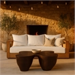 Meridian Furniture Fiore Brown Indoor/Outdoor Concrete Coffee Table
