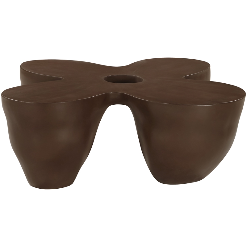 Meridian Furniture Fiore Brown Indoor/Outdoor Concrete Coffee Table