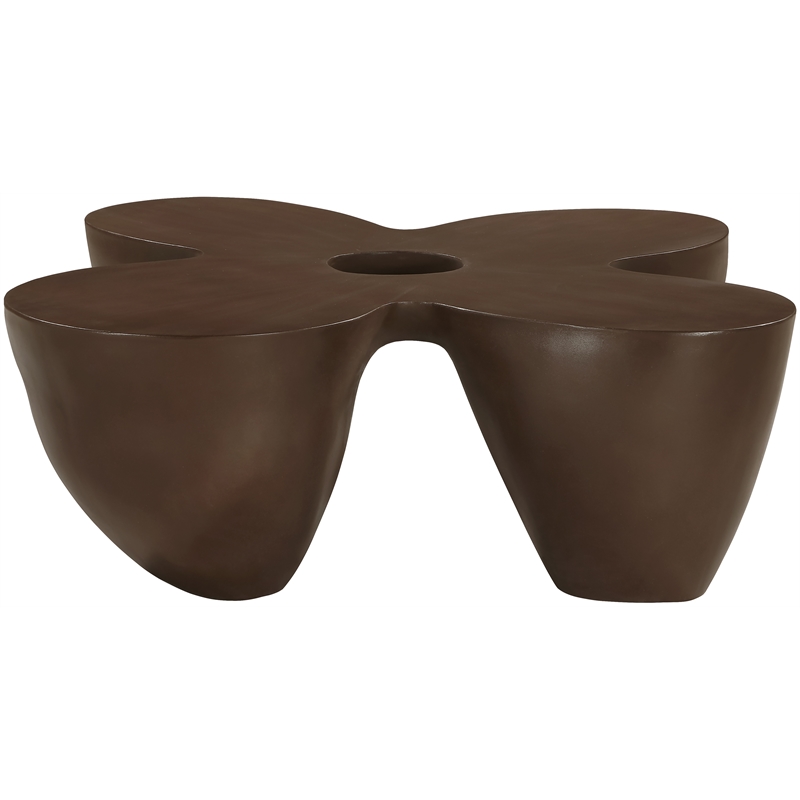 Meridian Furniture Fiore Brown Indoor/Outdoor Concrete Coffee Table