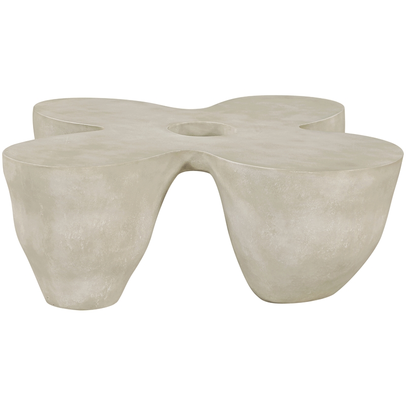 Meridian Furniture Fiore Beige Indoor/Outdoor Concrete Coffee Table