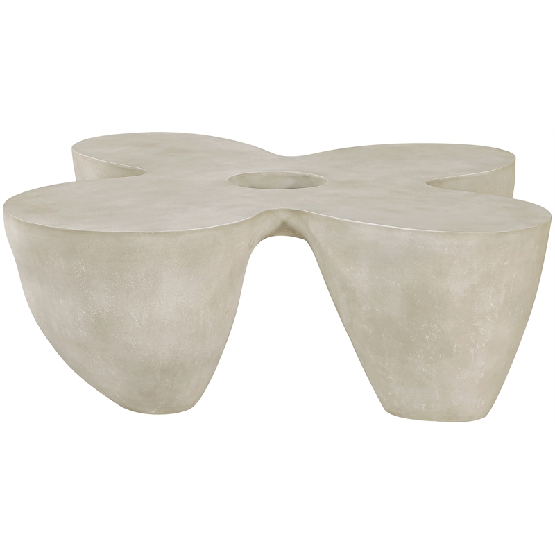Meridian Furniture Fiore Beige Indoor/Outdoor Concrete Coffee Table