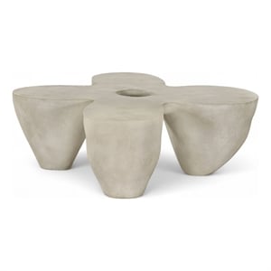 Meridian Furniture Fiore Beige Indoor/Outdoor Concrete Coffee Table