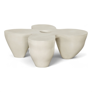 Meridian Furniture Fiore Taupe Indoor/Outdoor Concrete Coffee Table