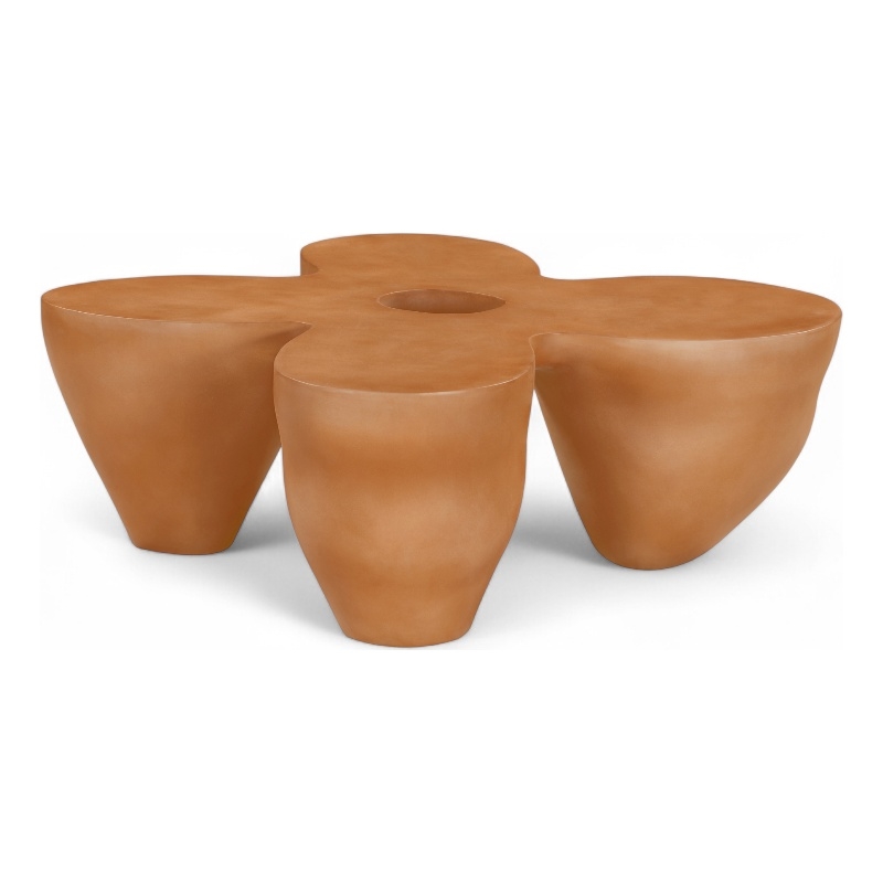 Meridian Furniture Fiore Terracotta Indoor/Outdoor Concrete Coffee Table