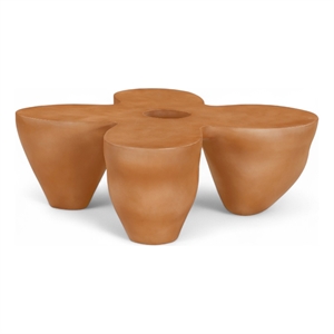 Meridian Furniture Fiore Terracotta Indoor/Outdoor Concrete Coffee Table