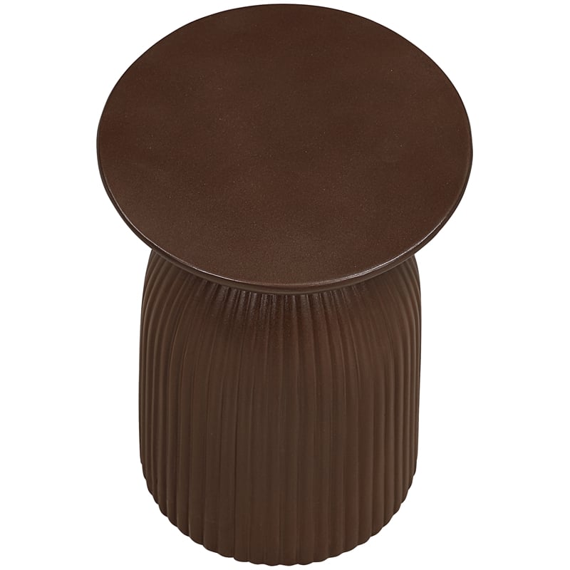 Meridian Furniture Opani Brown Indoor/Outdoor Concrete End Table