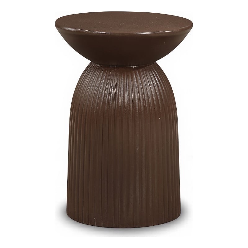 Meridian Furniture Opani Brown Indoor/Outdoor Concrete End Table