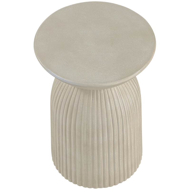 Meridian Furniture Opani Beige Indoor/Outdoor Concrete End Table
