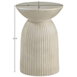 Meridian Furniture Opani Beige Indoor/Outdoor Concrete End Table