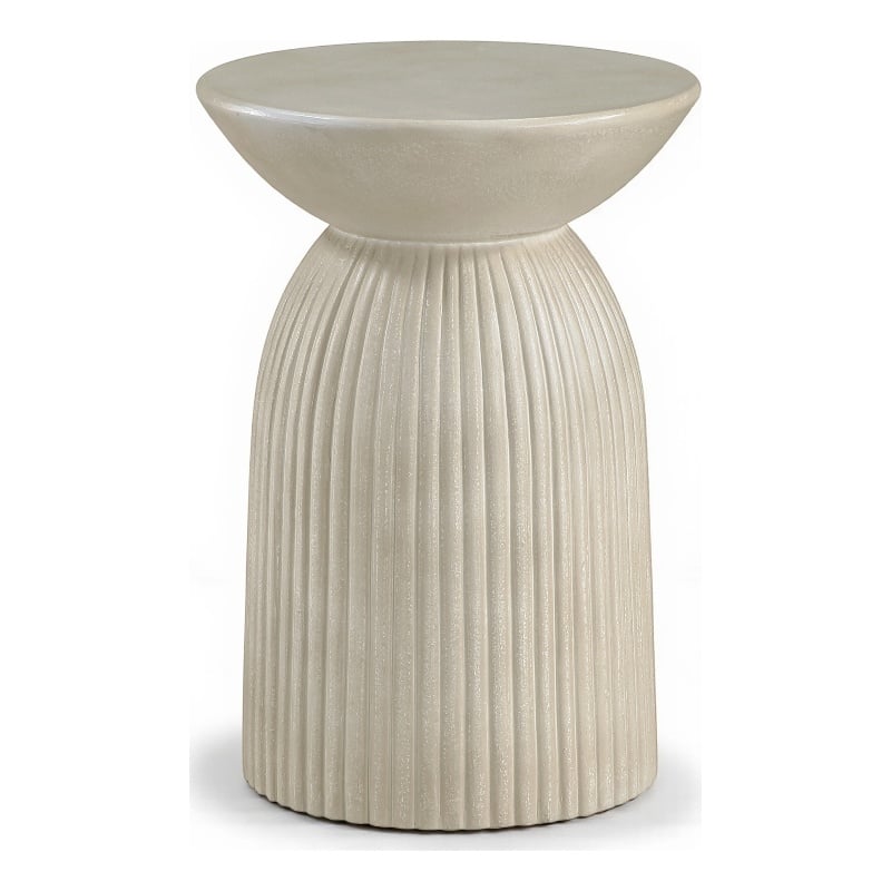 Meridian Furniture Opani Beige Indoor/Outdoor Concrete End Table